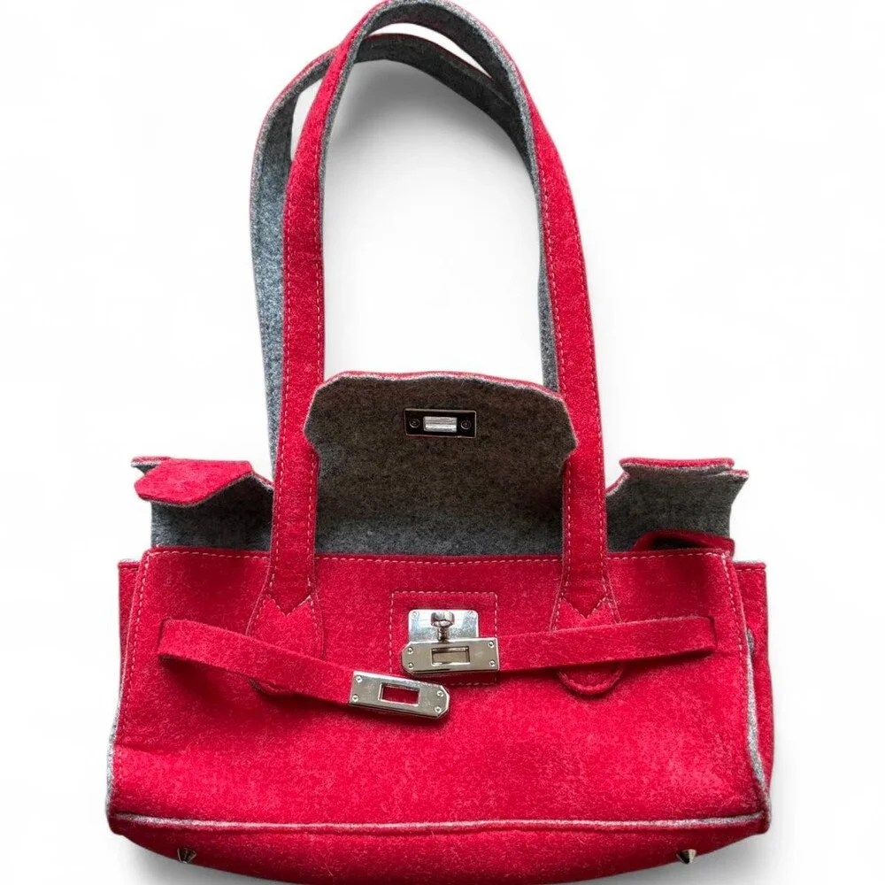 Unique Vintage made red silver
